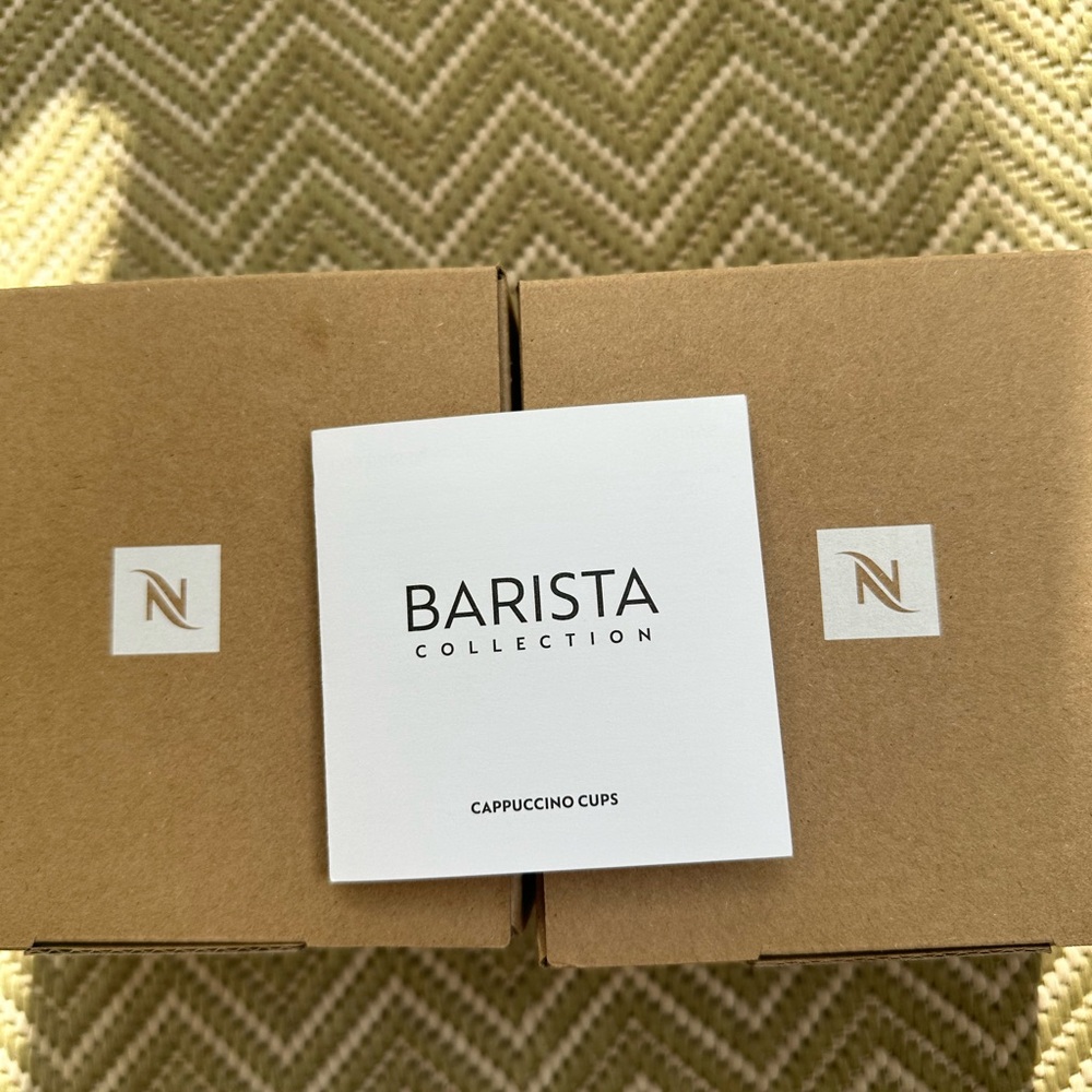 Nespresso Set of 2 NWT Barista Cappuccino Cups Medium Ceramic Porcelain Coffee - Picture 8 of 8